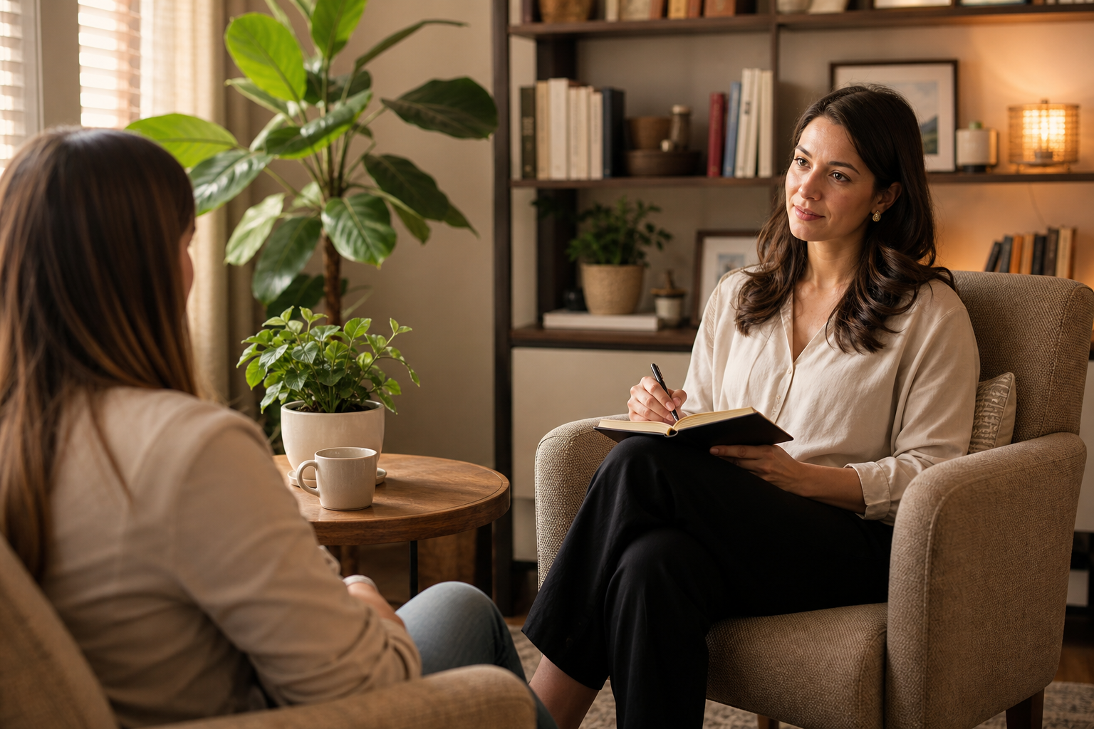 talk therapy session CBT psychotherapy